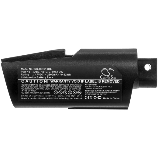 3.7V 2600mAh / 9.62Wh Li-ion Akku f.:Intermec Model: 075082-001, 075082-002, 318-037-001, AB19, AB3, IP30, IP30A, IP30B, SR61, SR61B, SR61Bex, SR61T