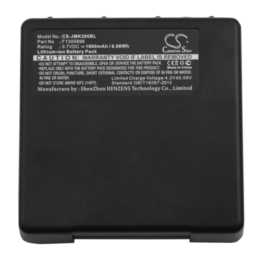 3.7V 1800mAh / 6.66Wh 1800mAh / 6.66Wh Akku f.:JAY Model: F1305896, PWB, PYB, Beta6 Two-way Radio, Gama10 Remote control security, Gama6 Remote contr