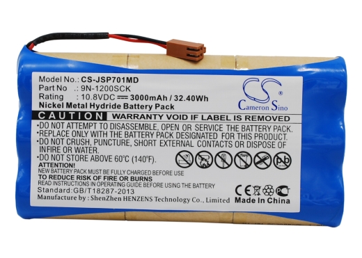 10.8V 3000mAh / 32.40Wh Nickel-Metallhydrid Akku für: JMS Model: 9N-1200SCK, OT-701, Infusion Pump OT-701, OT-707, OT-601