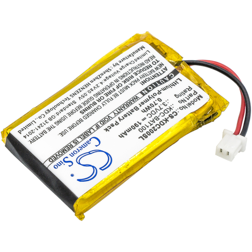 3.7V 190mAh / 0.70Wh Li-Polymer Akku f.:KOAMTAC Model: 02-980-8680, KDC-BAT100, KDC-100, KDC20, KDC200, KDC-200, KDC200iM, KDC80