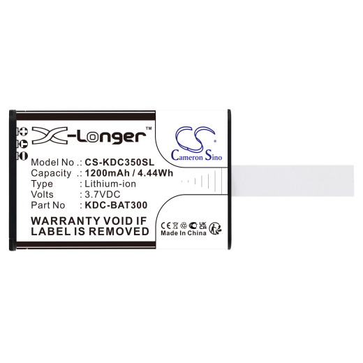 3.7V 1200mAh / 4.44Wh Li-ion Akku f.:KOAMTAC Model: KDC-BAT300, KDC-250, KDC-300, KDC350CF-G6SR-R2, KDC350CFi-G6SR-3K-R2, KDC350CFi-G6SR-R2, KDC350CF
