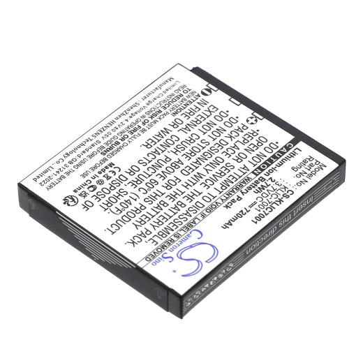 3.7V 720mAh / 2.7Wh Li-ion Akku f.:Rich Model:, HD-TD910, T1200, T-1200, ZUP120, ZUP-120