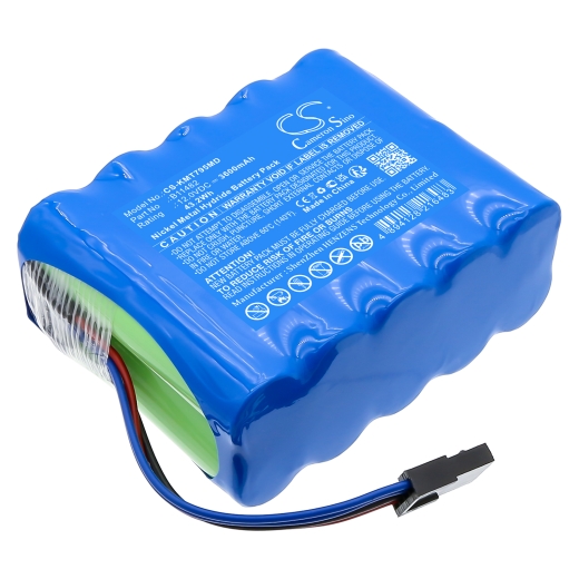 12.0V 3600mAh / 43.2Wh Nickel-Metallhydrid Akku für: KCI Model: B11482, M3252795-A, OM11482, ATS Therapy, M3252795A, VAC ATS Wound Vacuum, Vacuum ATS
