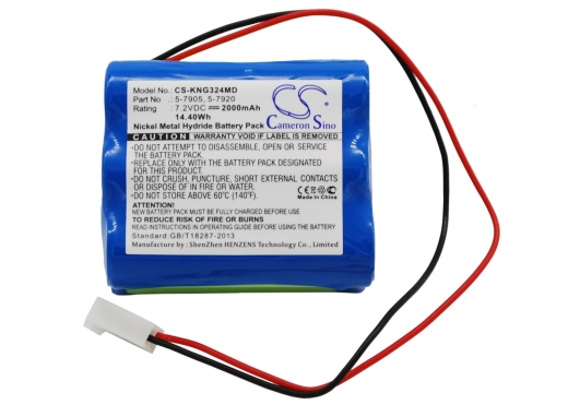 7.2V 2000mAh / 14.40Wh Nickel-Metallhydrid Akku für: Kangaroo Model: 5-7905, 5-7920, Control Enteral Feeding Pump, Pump 324