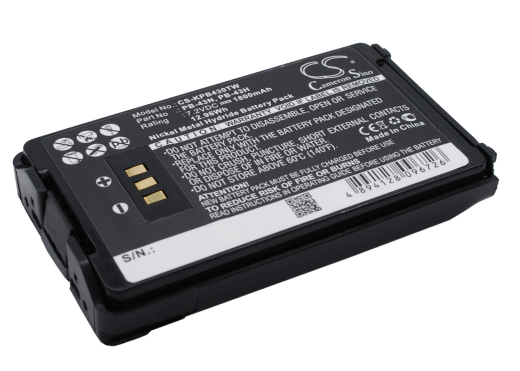 7.2V 1800mAh / 12.96Wh Ni-MH Akku f.:Kenwood Model: KNB-43, PB-43, PB-43H, PB-43N, TH-255A, TH-K2AT, TH-K2E, TH-K2ET, TH-K4AT, TH-K4ET
