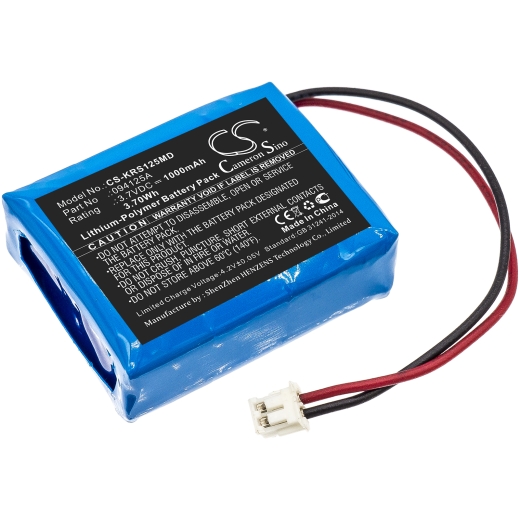 3.7V 1000mAh / 3.70Wh Li-Polymer Akku für: KARL STORZ Model: 094125A, Surgical Headlight