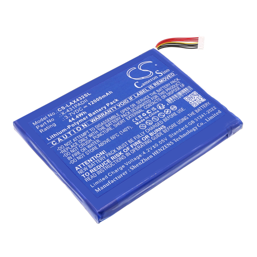 3.7V 12000mAh / 44.4Wh 12000mAh / 44.4Wh Akku f.:Launch Model: X-431PADII, Diagnostic Scanner X431 Pad 2, Diagnostic Scanner X431 Pad II 12000mAh / 4