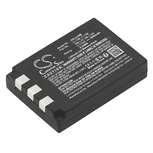 3.7V 1090mAh Li-ion Akku f.:Sanyo Model: DB-L10, DB-L10A, Xact DSC-J1, Xacti DSC-AZ3, Xacti DSC-J2, Xacti DSC-MZ3, Xacti VPC-AZ3, Xacti VPC-AZ3EX, Xa
