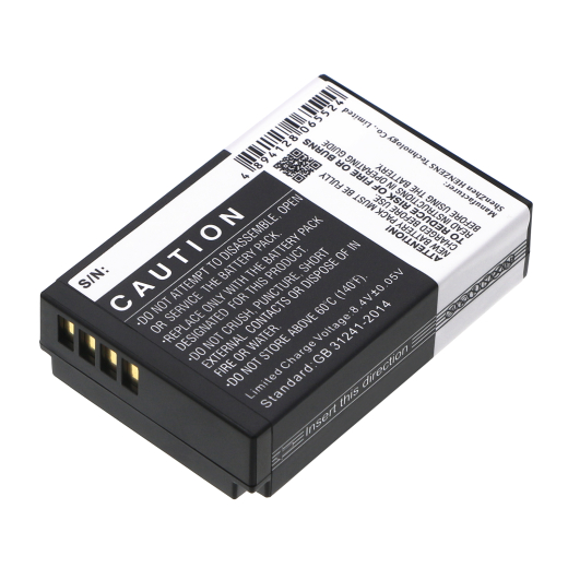 7.4V 820mAh / 6.07Wh Li-ion Akku f.:Canon Model: LP-E12, EOS 100D, EOS Kiss X7, EOS M, EOS M2, EOS SL1, EOS-M, EOS-M10, EOS-M100, EOS-M2, EOS-M50, OS