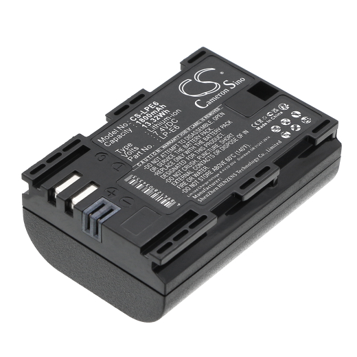 7.4V 1800mAh / 13.32Wh Li-ion Akku f.:Canon Model: LP-E6, LP-E6N, LP-E6NH, LP-E6P, 5D Mark III, EOS 5D Mark II, EOS 5D Mark III, EOS 5D Mark IV, EOS