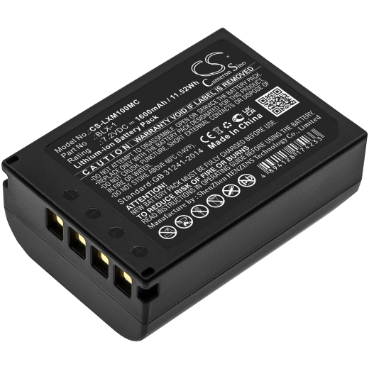 7.2V 1600mAh / 11.52Wh Li-ion Akku f.:Olympus Model: BLX-1, OM SYSTEM OM-1, OM-1 Mirrorless