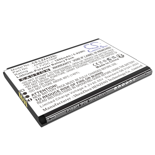 3.7V 1600mAh / 5.92Wh 1600mAh / 5.92Wh Akku f.:Launch Model: AHB574160P, X431, X431 Diagun 1600mAh / 5.92Wh