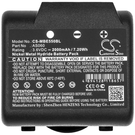 3.6V 2000mAh / 7.2Wh 2000mAh / 7.2Wh Akku f.:IMET Model: 101015, AS060, AS083, ARES, ARES2 Transmitters, ARES2.1 Transmitters, BE3600, BE5500, KRON T