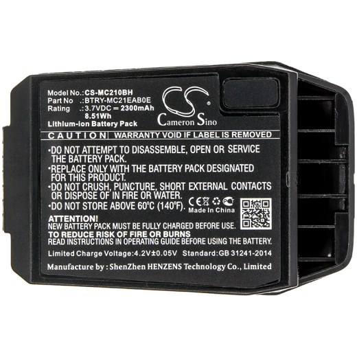 3.7V 2300mAh / 8.51Wh Li-ion Akku f.:Motorola Model: 82-105612-01, 82-150612-01, BTRY-MC21EAB0E, MC21, MC2100, MC2180