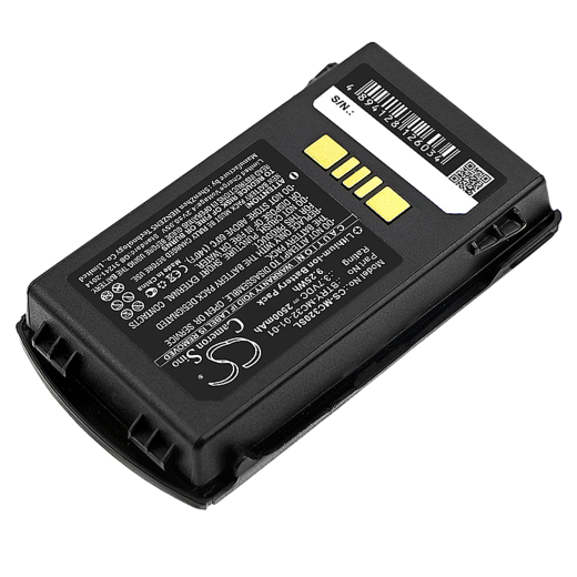 3.7V 2500mAh / 9.25Wh Li-ion Akku f.:Zebra Model: BT-000375, BTRY-MC32-01-01, BTRY-MC32-52MA-01, BTRY-MC32-52MA-10, BTRY-MC33-27MA, BTRY-MC33-52MA-01,