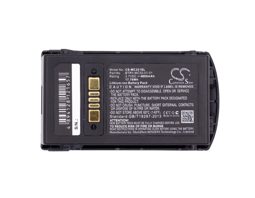 3.7V 4800mAh / 17.76Wh Li-ion Akku f.:Zebra Model: BT-000375, BTRY-MC32-01-01, BTRY-MC32-52MA-01, BTRY-MC32-52MA-10, BTRY-MC33-27MA, BTRY-MC33-52MA-01