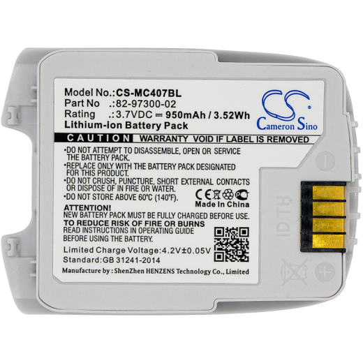 3.7V 950mAh / 3.52Wh Li-ion Akku f.:Motorola Model: 82-97300-02, BTRY-CS40EAB00-04, CS4070, CS4070-SR