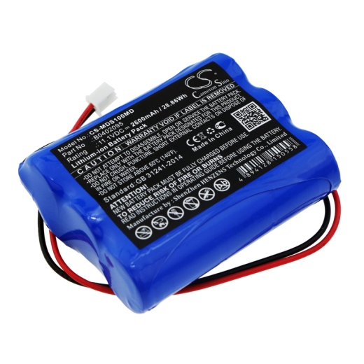11.1V 2600mAh / 28.86Wh Li-Ionen Akku für: Medsonic Model: B0402095, MSCPR-1A