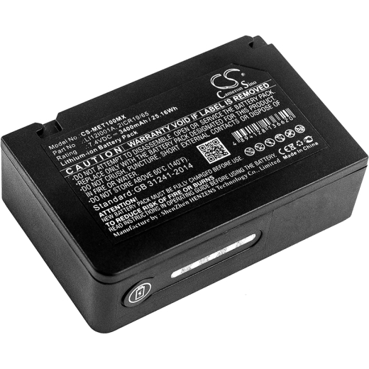 7.4V 3400mAh / 25.16Wh Li-Ionen Akku für: Mindray Model: 115-018016-00, 2ICR19/65, LI12I001A, LI12I002A, Defibrillateur Beneview T1