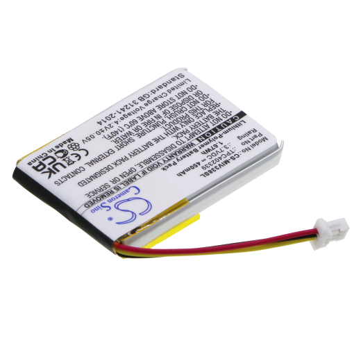 3.7V 450mAh / 1.67Wh 450mAh / 1.67Wh Akku f.:Mio Model: TPC402339, Mivue 338, MiVue 358P, MiVue 366, MiVue 368, MiVue 388, MiVue 658p 450mAh / 1.67Wh