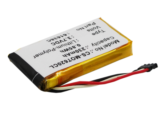 3.7V 230mAh / 0.85Wh Li-Polymer Akku f.:Motorola Model: 61638C, SNN5904A, DECT 6.0, IT6, IT6-2, Motoactv