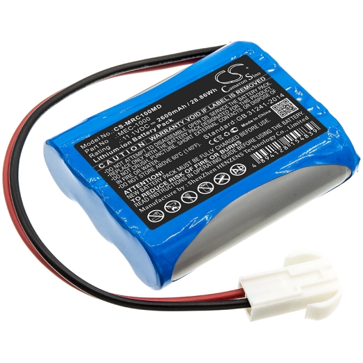 11.1V 2600mAh / 28.86Wh Li-Ionen Akku für: Mindray Model: MEC-1000