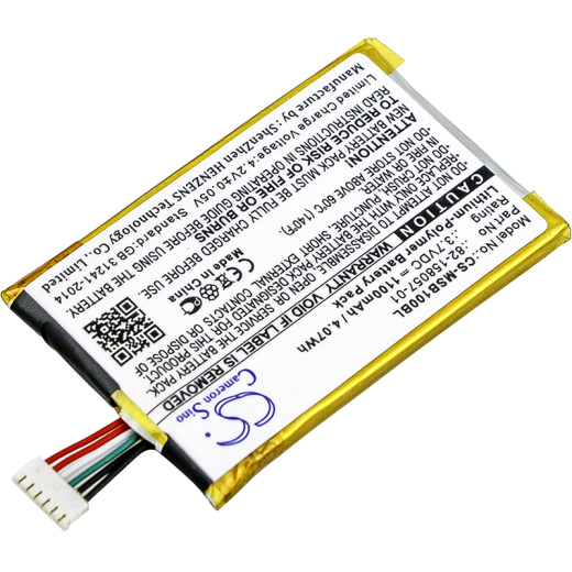 3.7V 1100mAh / 4.07Wh Li-Polymer Akku f.:Zebra Model: 82-158057-01, SB1 TSD Scanner