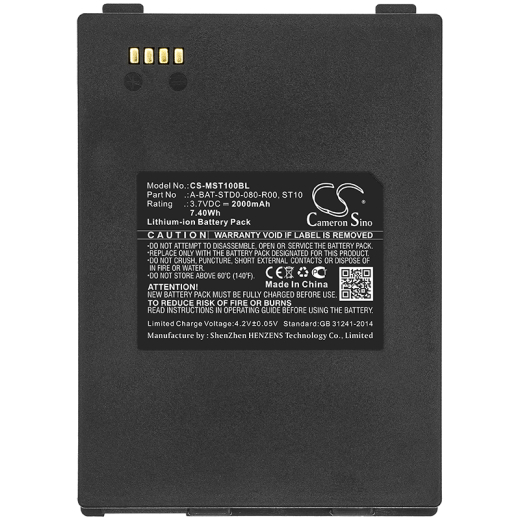 3.7V 2000mAh / 7.40Wh Li-ion Akku f.:M3 Mobile Model: A-BAT-STD0-080-R00, B056H013-0001, ST10, ST10-BATT-S22, Smart, ST10