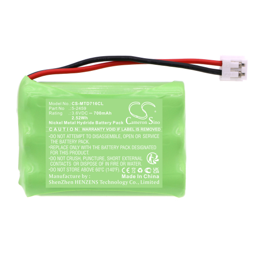 3.6V 700mAh / 2.52Wh Ni-MH Akku f.:Motorola Model: 525734-001, TL26158, MD7151, MD7161, MD7161-3, MD7250, MD7251, MD7260, MD7261, MD751, MD761