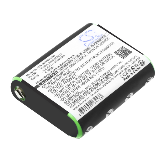 3.6V 1500mAh / 5.4Wh Ni-MH Akku f.:Motorola Model: 1532, 4002A, 53615, 56315, AP-4002, AP-4002H, FRS-009, FRS-4002A, FV500, HKNN4002, HKNN4002A, HKNN4