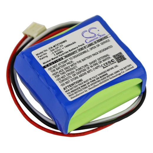 4.8V 1600mAh / 7.68Wh Nickel-Metallhydrid Akku für: Morita Model: GPRHCD9QN014, SM-DP-ZX, DP-ZX