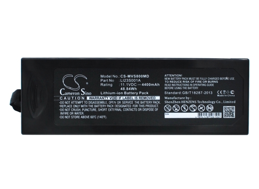 11.1V 4400mAh / 48.84Wh Li-Ionen Akku für: Mindray Model: 022-000382-00, LI23S001A, VS800, VS-800, WATO EX-20, WATO EX20, WATO EX-25, WATO EX25, WATO