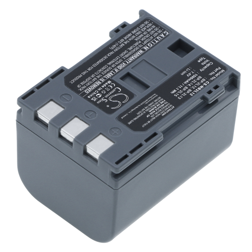 7.4V 1500mAh Li-ion Akku f.:Canon Model: BP-2L12, BP-2L13, BP-2L14, NB-2L12, NB-2L13, NB-2L14, DC310, DC320, DC330, FV500, FVM100, FVM20, FVM200, FVM