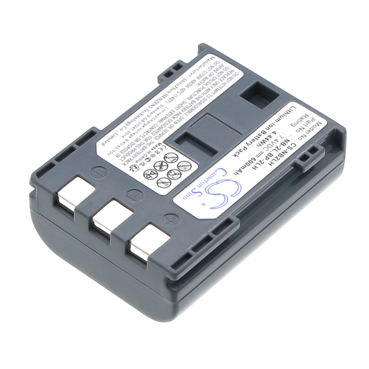 7.4V 600mAh Li-ion Akku f.:Canon Model: BP-2L5, BP2LCL, BP-2LH, ER-D120, NB-2L, NB-2LH, 40MC, BP-2LH, Digital Rebel XT, Elura 40MC, Elura 50, Elura 6