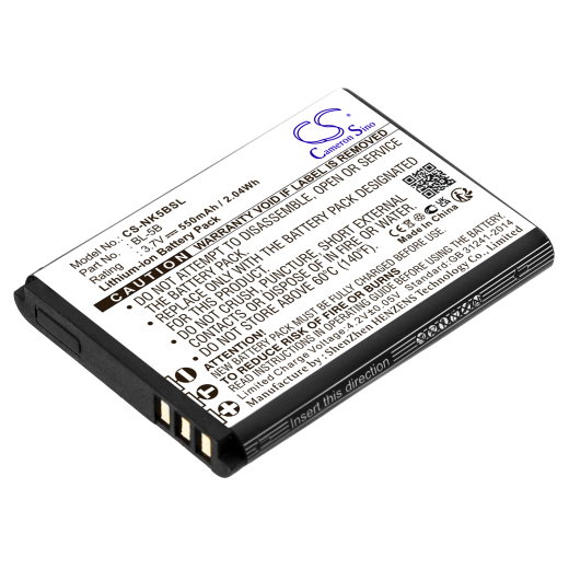 3.7V 550mAh / 2.04Wh Li-ion Akku f.:SVP Model: GBLi885-7, NV1, CyberSnap-901, CyberSnap-LS, DC-12V, DC-12V-2, DC-12VX, HDDV-1500, XTHINN-12V, XTHINN-