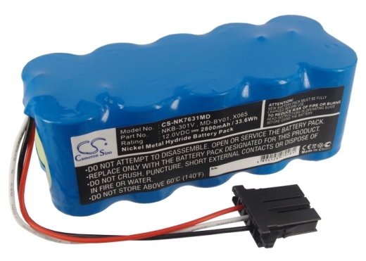 12.0V 2800mAh Ni-MH Akku für Nihon Kohen für TEC5521, TEC5531, TEC5631, TEC7621, TEC7631, TEC7721, TEC7731