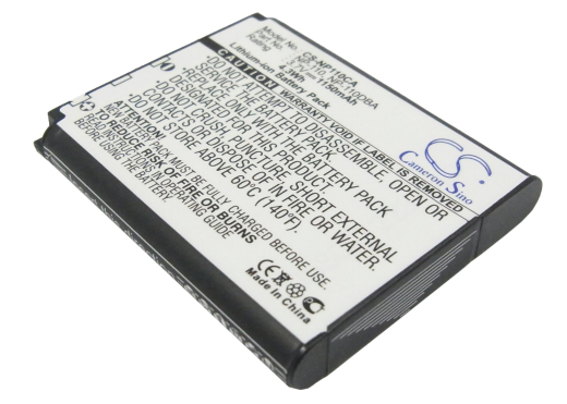 3.7V 1150mAh / 4.26Wh Li-ion Akku f.:Casio Model: NP-110, NP-110DBA, NP-110L, NP-160, Exilim EX-FC200S, Exilim EX-FC500S, Exilim EX-Z200, Exilim EX-Z