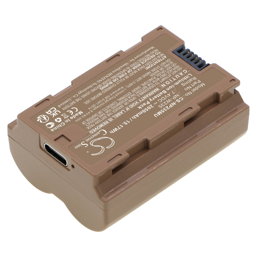 7.4V 2050mAh / 15.17Wh Li-ion Akku f.:Fujifilm Model: NP-W235, GFX100S, GFX50S II, X-H2S, X-T4