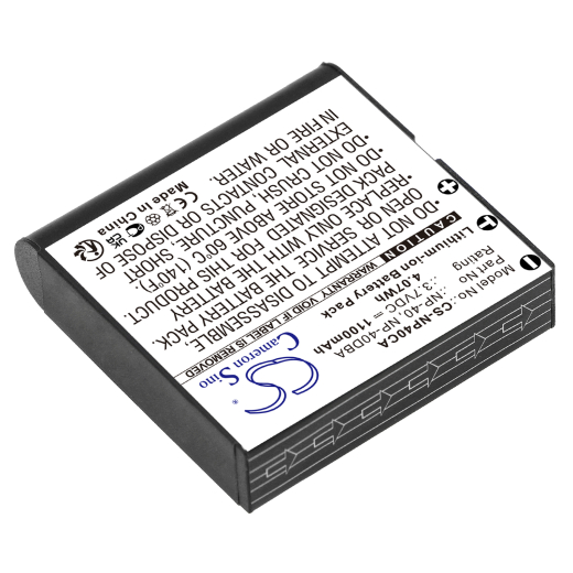 3.7V 1100mAh / 4.07Wh Li-ion Akku f.:BenQ Model: NP-40, NP-40DBA, NP-40DCA, DC P500, E510, E520, E520+, E610, P600