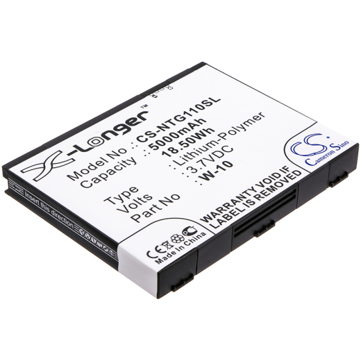 3.7V 5000mAh / 18.50Wh Li-Polymer Akku für: NETGEAR Model: 308-10019-01, W-10, NightHawk M1, MR1100