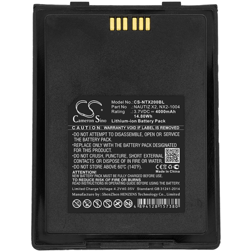 3.7V 4000mAh / 14.80Wh Li-ion Akku f.:Handheld Model: NAUTIZ X2, NX2-1004, Nautiz X2
