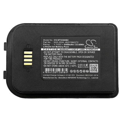 3.7V 6400mAh / 23.68Wh Li-ion Akku f.:Nautiz Model: 6251-0A, J62510N0272, NX5-2004, X5 eTicket