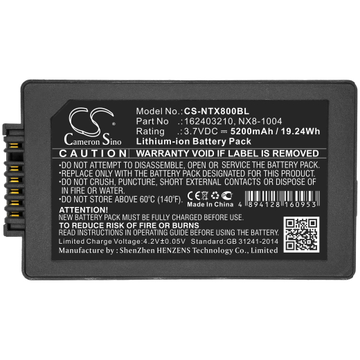 3.7V 5200mAh / 19.24Wh Li-ion Akku f.:Handheld Model: 162403210, BAT-G2-003, BP14-001200, NX8-1004, Nautiz X8