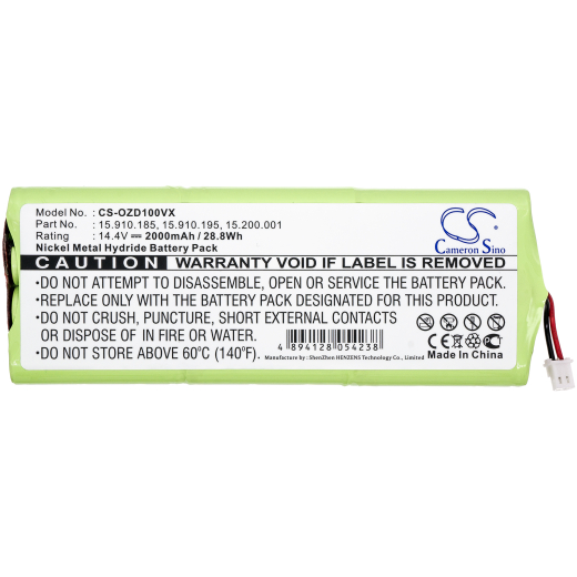 14.4V 2000mAh / 28.80Wh 2000mAh / 28.80Wh Akku f.:Ozroll Model: 15.200.001, 15.910.185, 15.910.195, E-Port Controller, ODS Controller, Smart Drive Sm