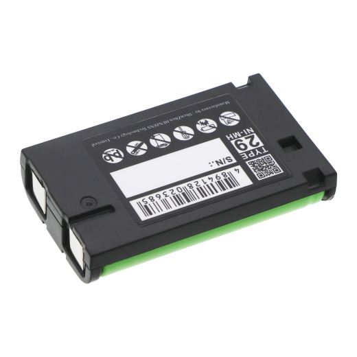 3.6V 850mAh / 3.06Wh Ni-MH Akku f.:Panasonic Model: HHR-P104, HHR-P104A, P104A/1B, TYPE 29, KX-FG5210, KX-FG5212, KX-FG5213, KX-FG6550, KX-FGP378, KX