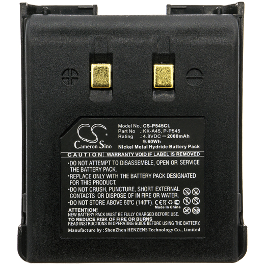 4.8V 2000mAh / 9.60Wh Ni-MH Akku f.:Panasonic Model: KKJQ21AM40, KX-A45, P-P545, TYPE 45, A48AR, A48BL, A48NW, A48S, A48SL, KX-9280B, KXT9100, KX-T91