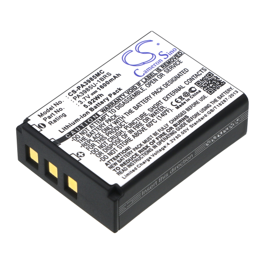 3.7V 1600mAh Li-ion Akku f.:Toshiba Model: PA3985, PA3985U-1BRS, Camileo X200, Camileo X400, Camileo X416 HD
