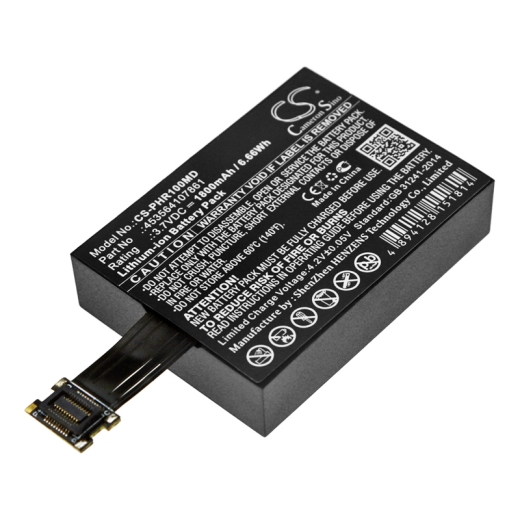 3.7V 1800mAh / 6.66Wh Li-Ionen Akku für: Philips Model: 453564107861, TRNSBV1 Range, SRR measurements