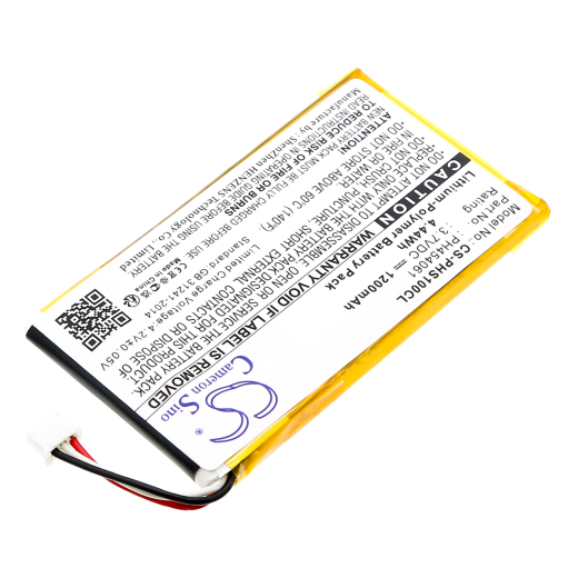3.7V 1200mAh / 4.44Wh Li-Polymer Akku f.:Philips Model: PH454061, S10A, S10A/38, S10H