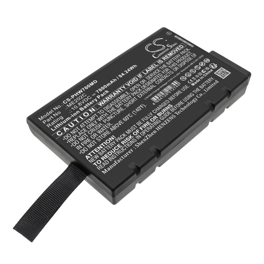 10.8V 7800mAh / 84.24Wh Li-Ionen Akku für: Philips Model: ME202C, Philips PageWriter TC70